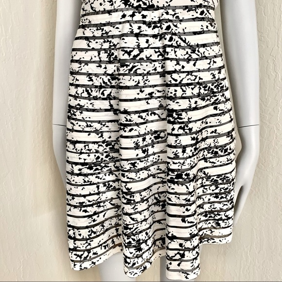 NWT PARKER Silk Blacksplatter Fit & Flare Dress Sleeveless Abstract Pattern M - Picture 6 of 16